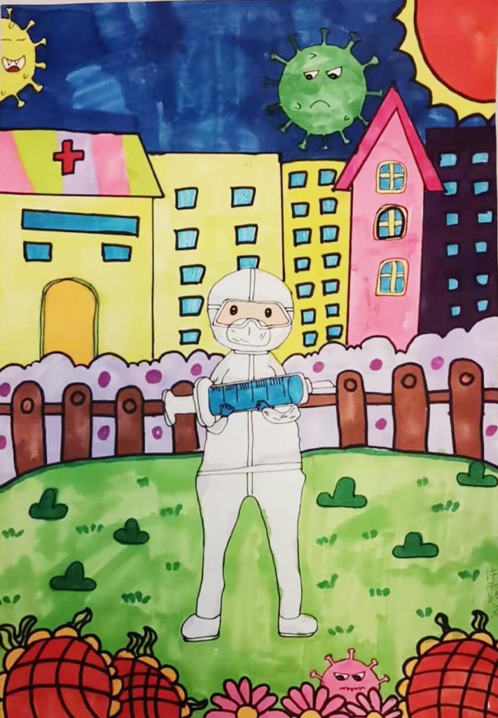 抗疫防疫主题绘画